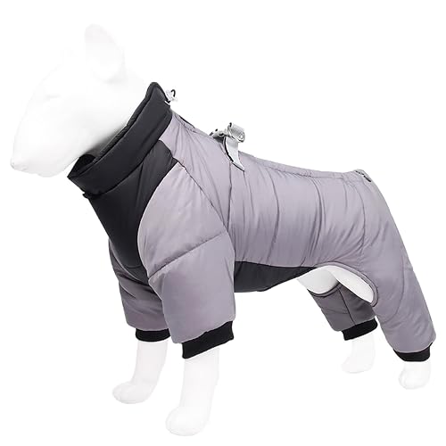APMOE Abrigo Invierno Impermeable Perro Pequeño Mediano Ropa Perro con 4 Patas a Arnés a Reflectante