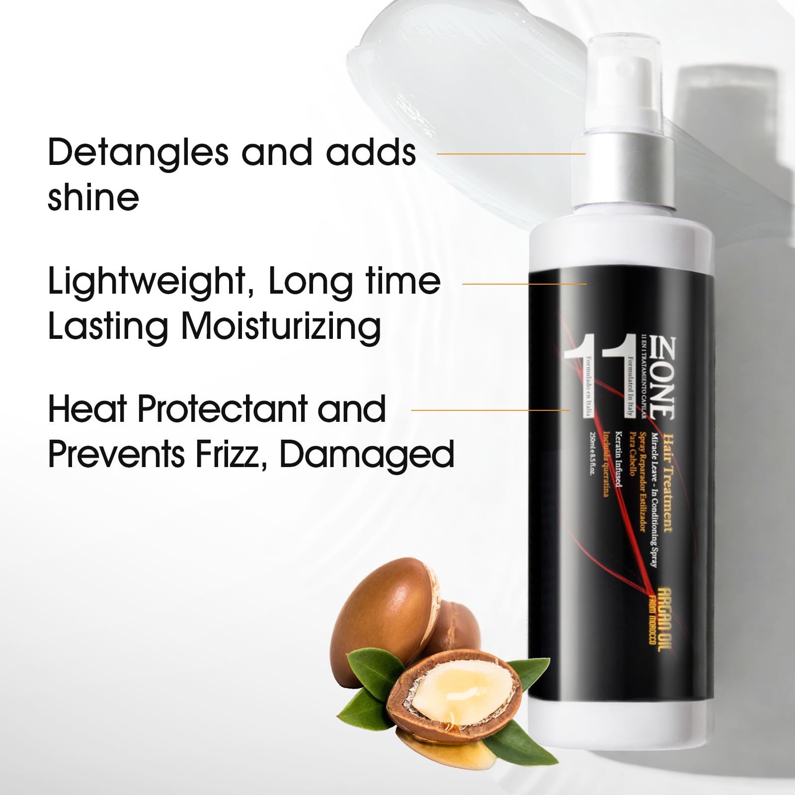Amazon.com : 11 in 1 Moroccan Argan Oil Leave in Conditioner Spray
