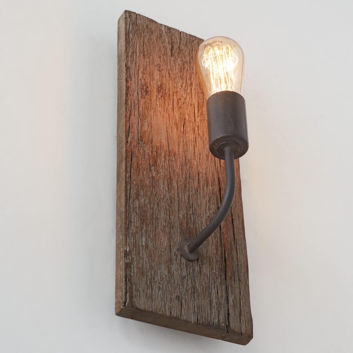 Capital Lighting 629111NG Tybee Farmhouse Rectangular Natural Driftwood Wall Sconce, 1-Light 100 Watt, 16" H x 6" W, Nordic Grey