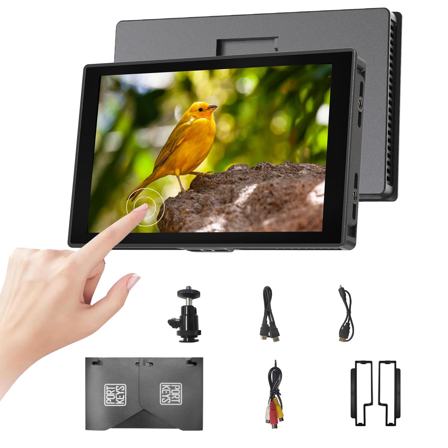 Portkeys HD7T 1000nit Ultra Bright Camera Monitor with Anti-Glare Matte Display 7 Inch Sunlight Visible Touch Screen HDMI 4K Input 3D LUT Video Assist