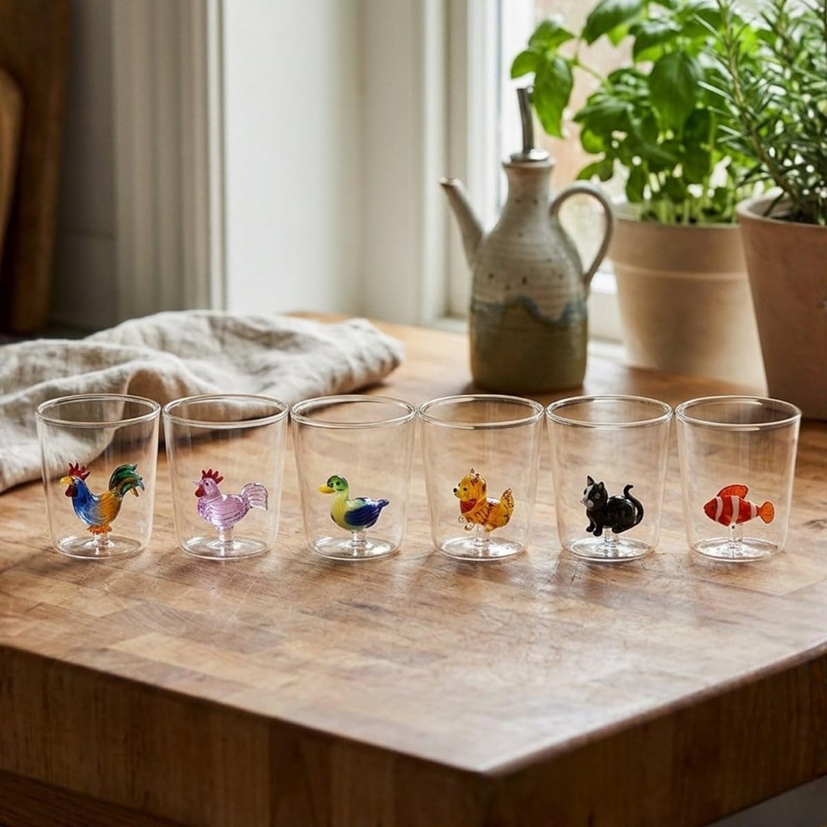 Produce Shop Set mit 6 Deko-Gläsern Pet Friends Mix 5