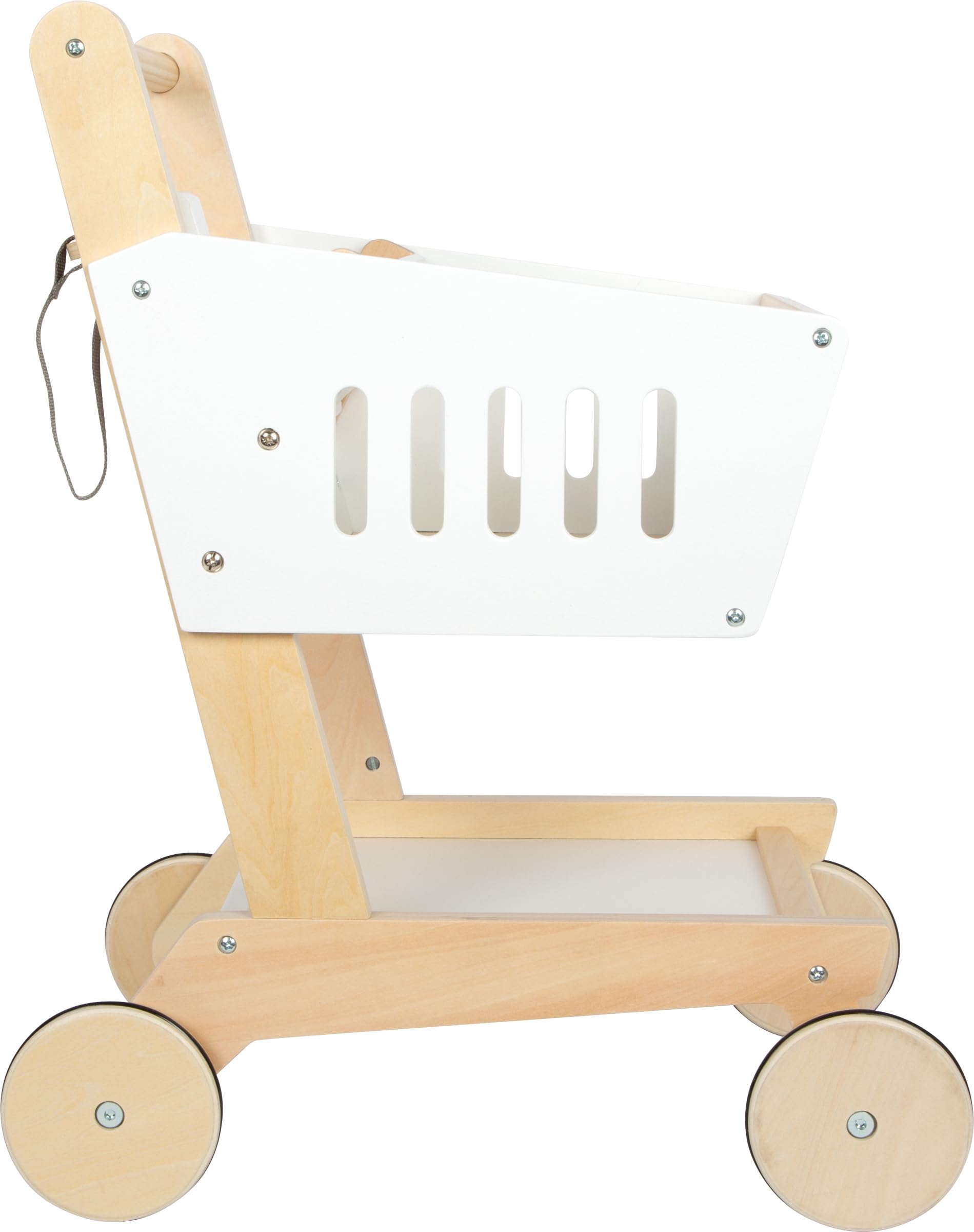 Small Foot Caddie en Bois « Fresh », Chariot de Jeu Robuste avec siège Enfant, pour boutiques et Cuisines, dès 2 Ans, 12836