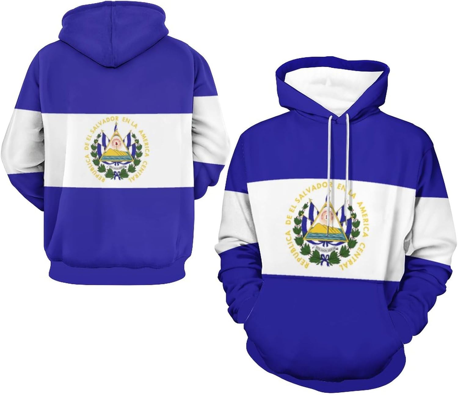 Fattyeery Mens Pullover Sweatshirts Barbados Flag Hoodie Sweatshirts for Adult Sweater Casual Unisex Sweatshirt