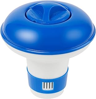 ACHANFLY 5 Inch Removable Floating Chlorine Tablets Dispenser for Hot Tub Chemicals Adjustable Pool Chlorine Tablets Granules Dispenser Floater, Chlorine Tablet Dispenser for Pool Spa Fountain