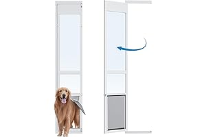 XLarge Openable Pet Door for Sliding Glass Doors, Adjustable 91 7/16" to 96" Slider Height