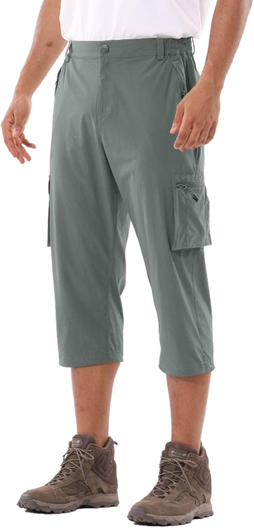 BALEAF Men's Quick Dry Hiking Capris Pants UPF 50+ Lightweight Water