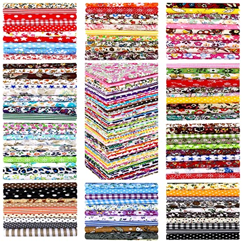150 Pcs 4 X 4 (10 X 10 Cm) Craft Fabric Bundle Squares Various Patterns Diy Sewing Quarters Bundle Precut Quilting Cotton Fabric Bundles Craft And Hobby Fabric For Patchwork Scrapbooking Diy Crafts #TOP20