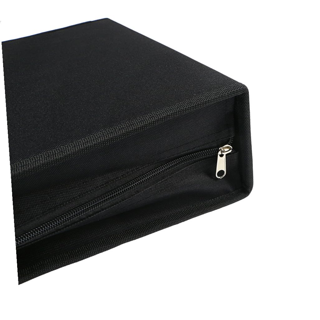 Custodia Porta Cd/dvd da 288 Dischi in Oxford Nera Zip | 36 Pagine da 8 Dischi, Facile da Trasportare, per Viaggi e Ordine Quotidiano