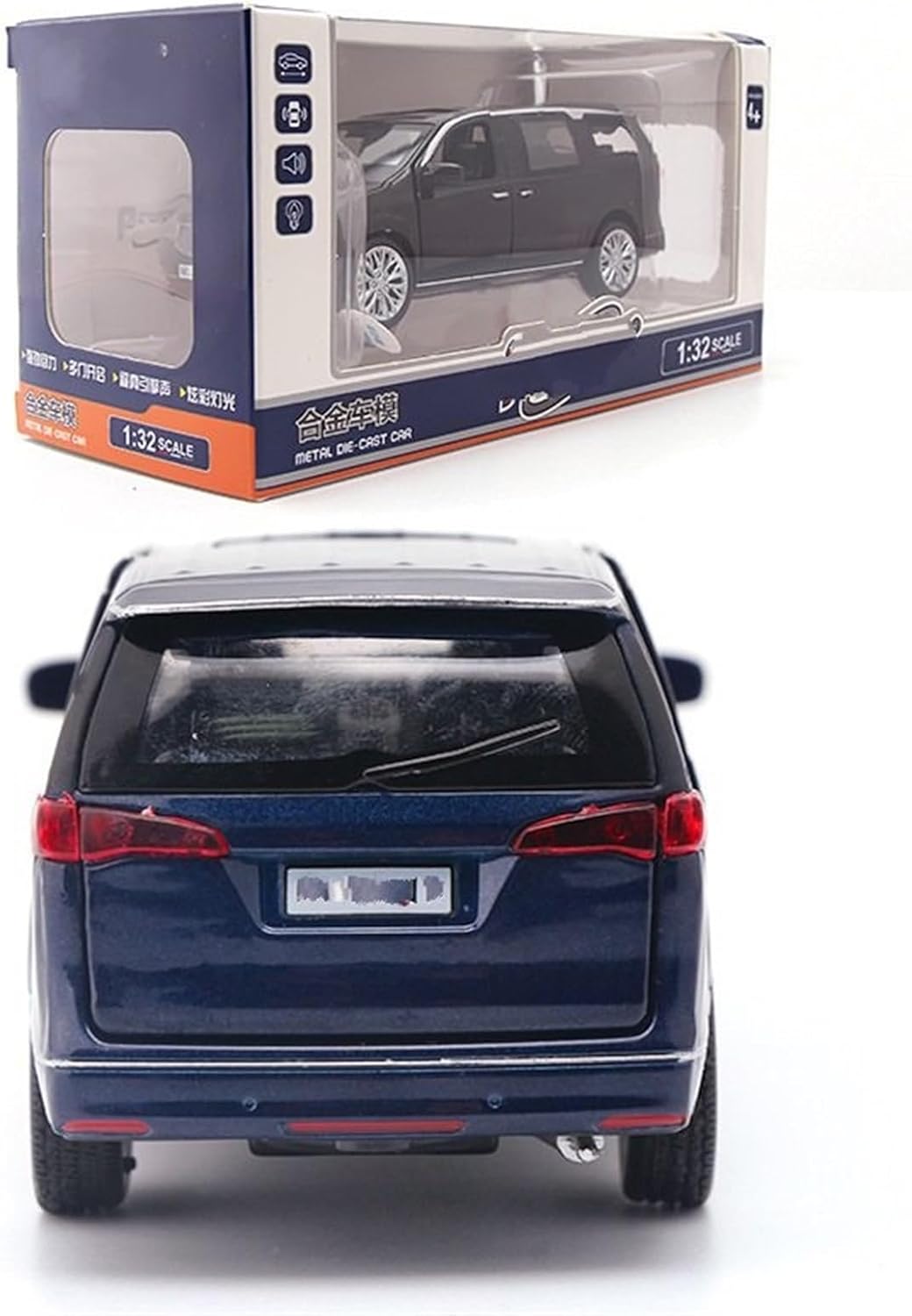 1:32 Business Car Alloy Car Model - White MPV Commercial Vehicle Colourful Box Packing(GL8 Black)