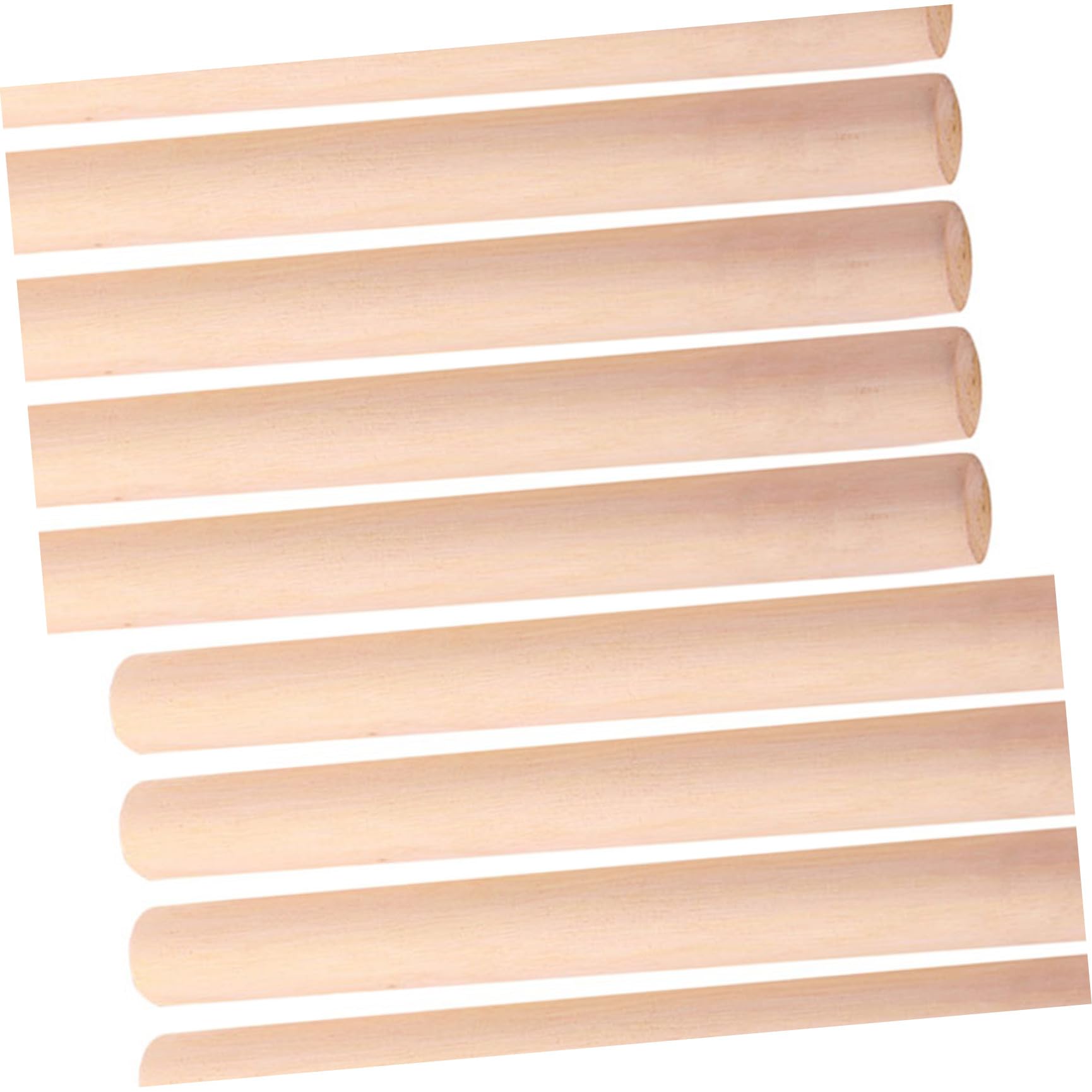 Beaupretty Set di 10 Mattarelli in Legno per Impastare Superficie Liscia senza Schegge, Strumenti per Cottura per Famiglie e Pasticcerie
