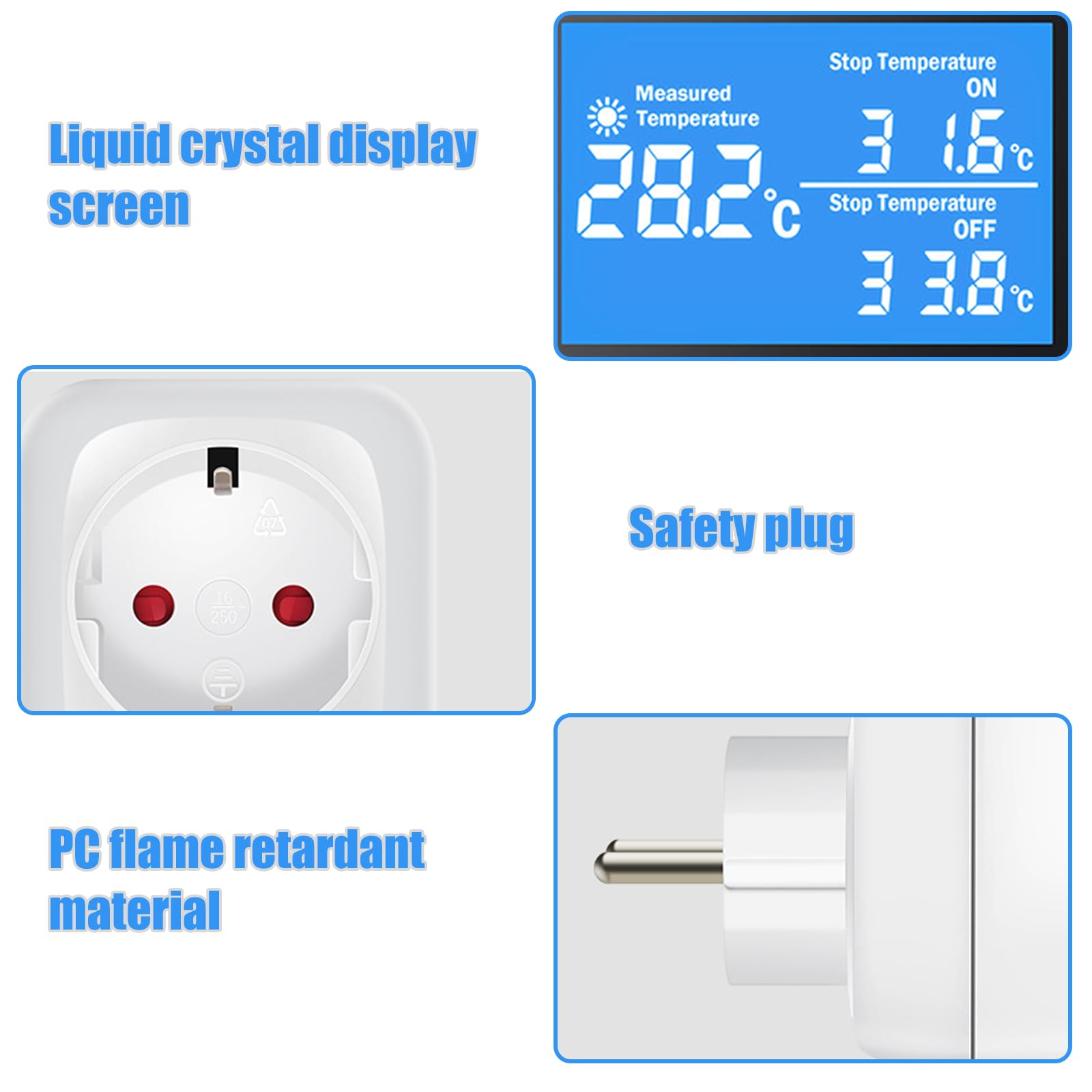 Termostato Digitale Da Presa Con Sonda - Controllo Temperatura Da -40°C A 120°C Per Riscaldamento E Raffreddamento - Foto 6