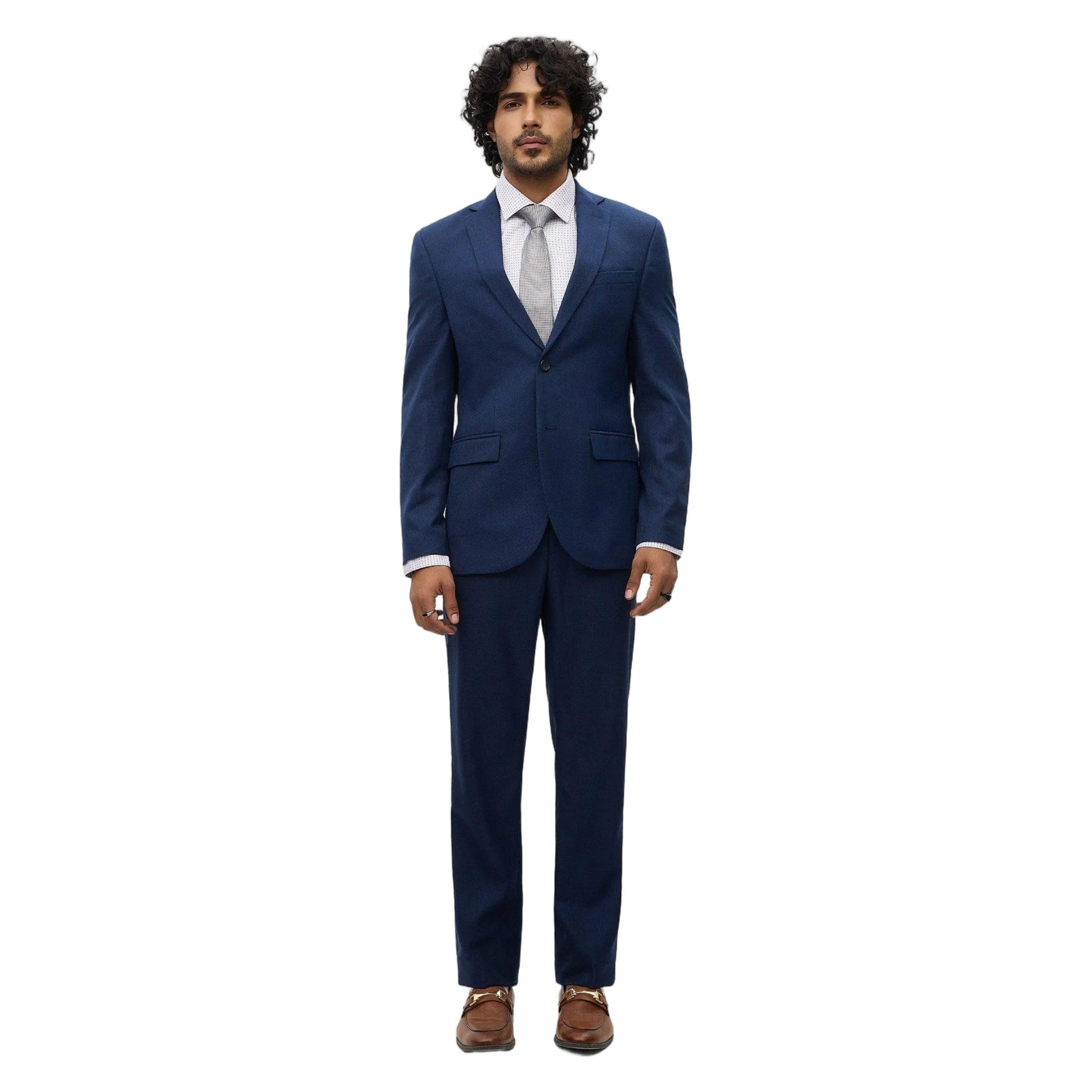 blackberrys Men's Off-White Textured Regular-Fit Suits |Office Wear 3 Piece Suit-picture-22
