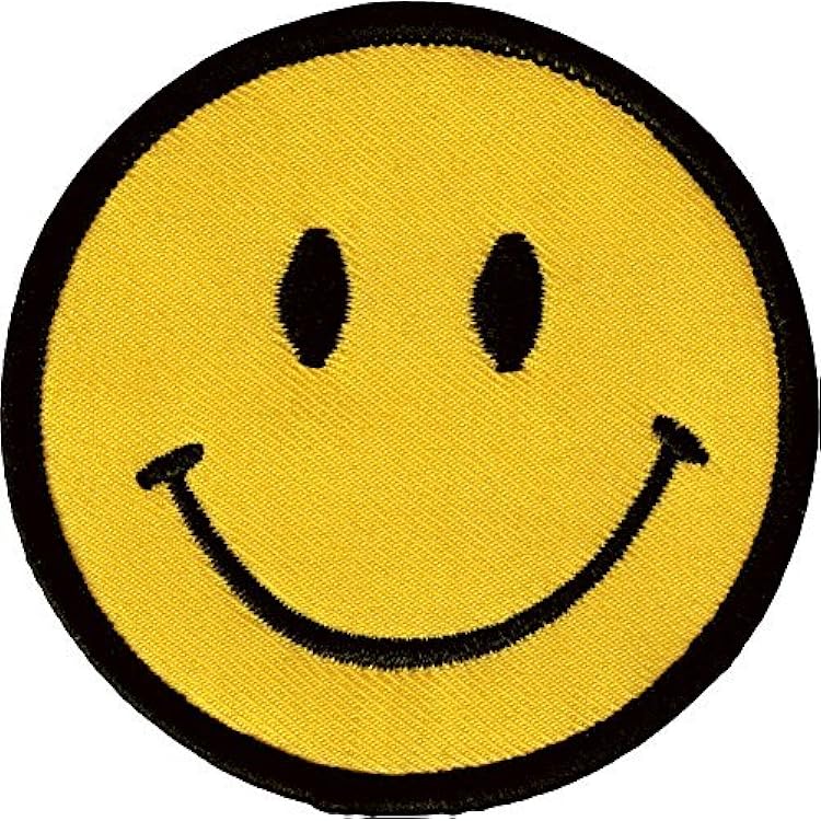 Smiley Face Embroidered Iron on Patch Smile Logo Oman | Ubuy