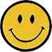 1 X Smiley Happy / Smile Face Logo Badge Iron on Patches (Dia. 2 3/4")