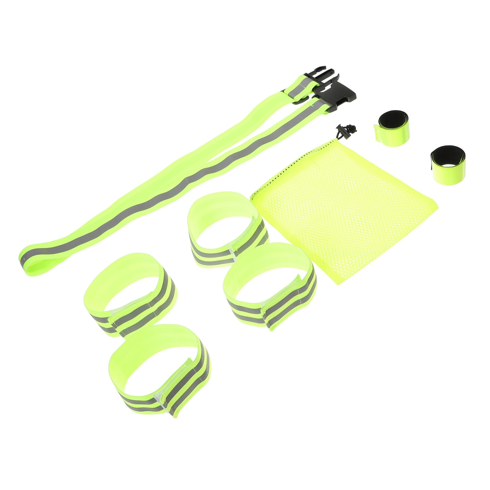 TOYANDONA Juego de Correa Reflectante Bandas Reflectantes cinturón de Correr Banda Reflectante para Caminar Corriendo Pulseras Reflectantes Película Reflectante de Alto Brillo Verde