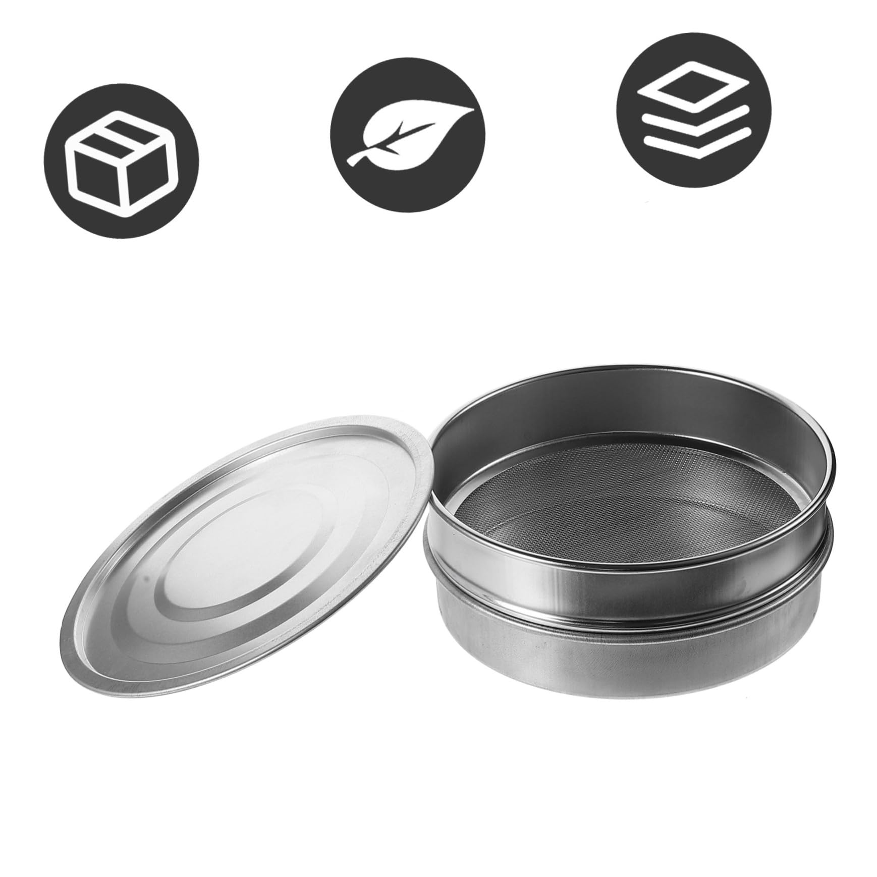 Levemolo Kit De Bandeja De Germinación, Bandeja De Malla De Acero Inoxidable para Brotes, 3 Piezas, Adecuado para Germinar Semillas En Casa