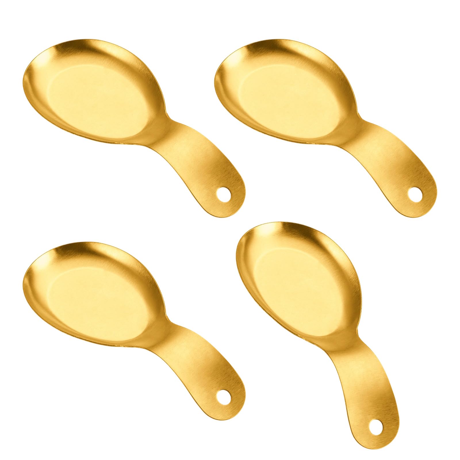 Tsophreniq 4PCS Kitchen Counter Spoon Rest Practical and Decorative Spatula and Ladle Rest Stainless Steel Accessories Kitchen Tool Owner