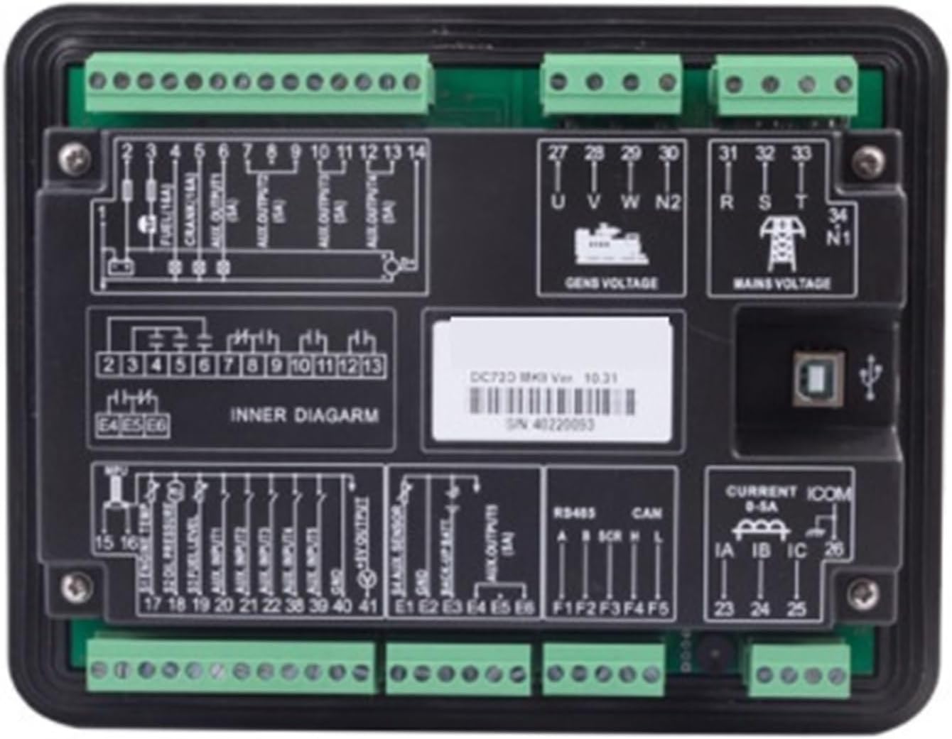 DC70D DC72D DC72DR Generator Set Controller For Gas Oline Genset Parameters 1Pcs(DC70D)