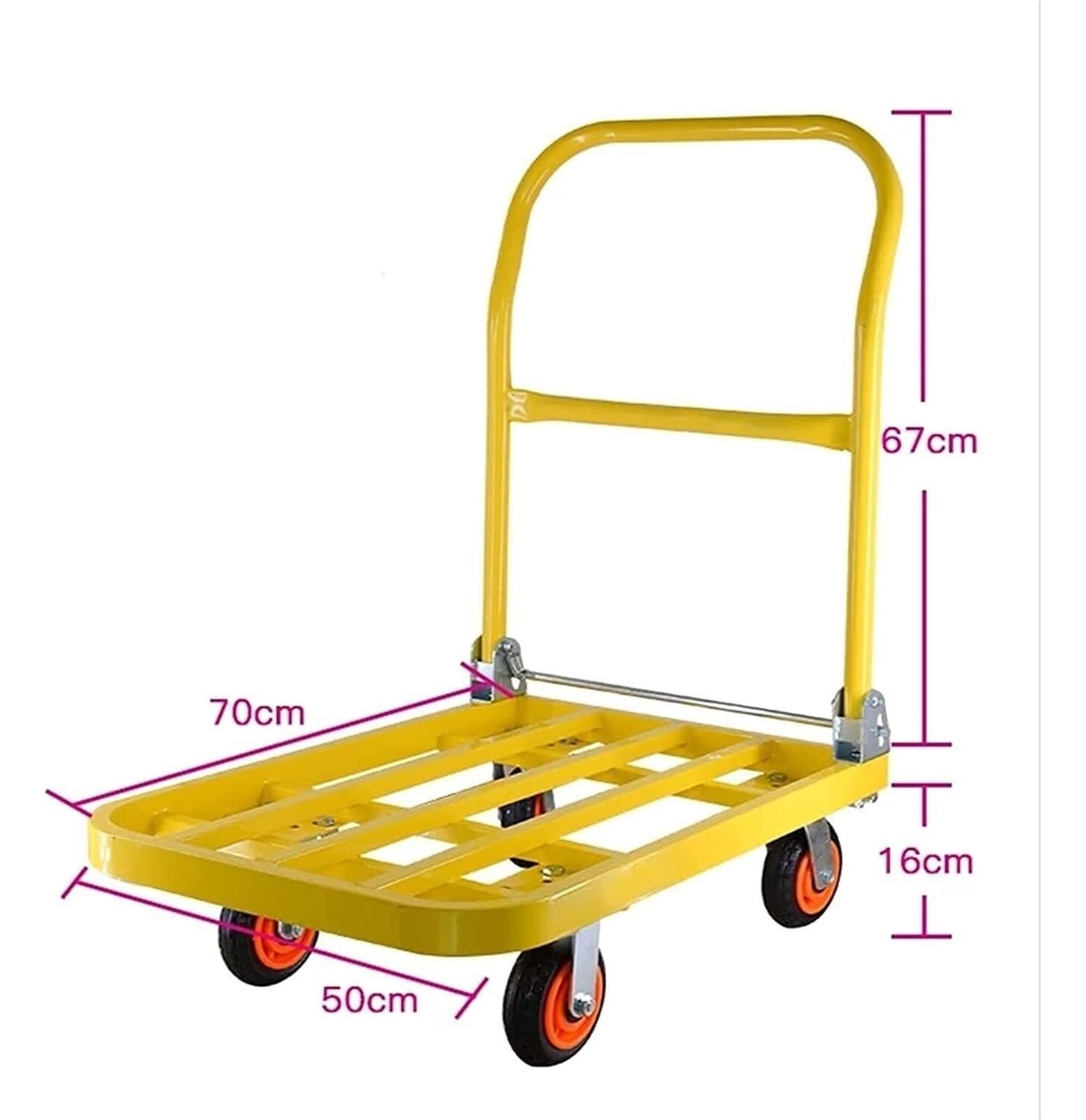 Transportkarre Hubwagen Plattformwagen Handkarren Klappwagen Mit Rädern Stahlwagen Transporthilfe