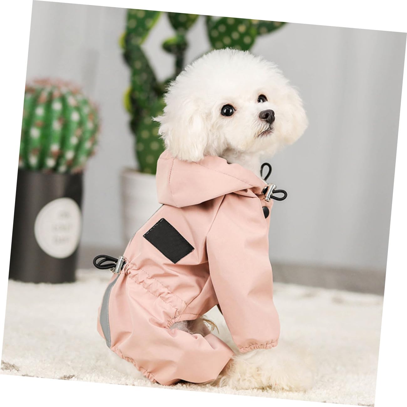 BESPORTBLE 3 Pz Impermeabile Per Animali Domestici Poncho Antipioggia Per Cani Abbigliamento Per Animali Domestici Gilet Per Cani Cappotti Rosa Tessuto Giacca Riflessivo Prodotti Per Animali