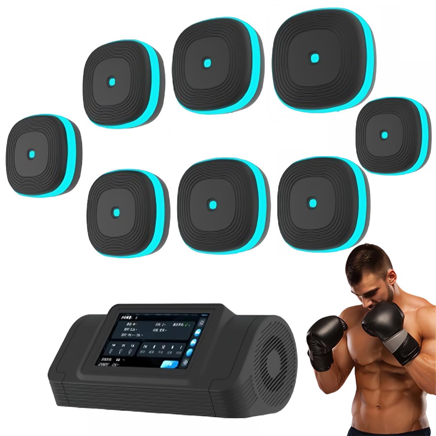 Machine de boxe intelligente 8 cibles pour améliorer vos réflexes et votre cardio à domicile