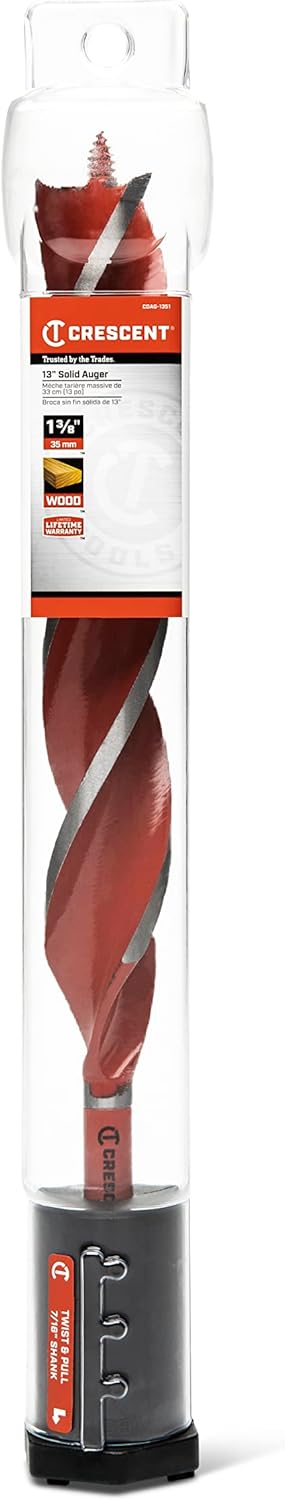 Crescent Solid Auger Drill Bit | 13" x 1-3/8" | CDAG-1351
