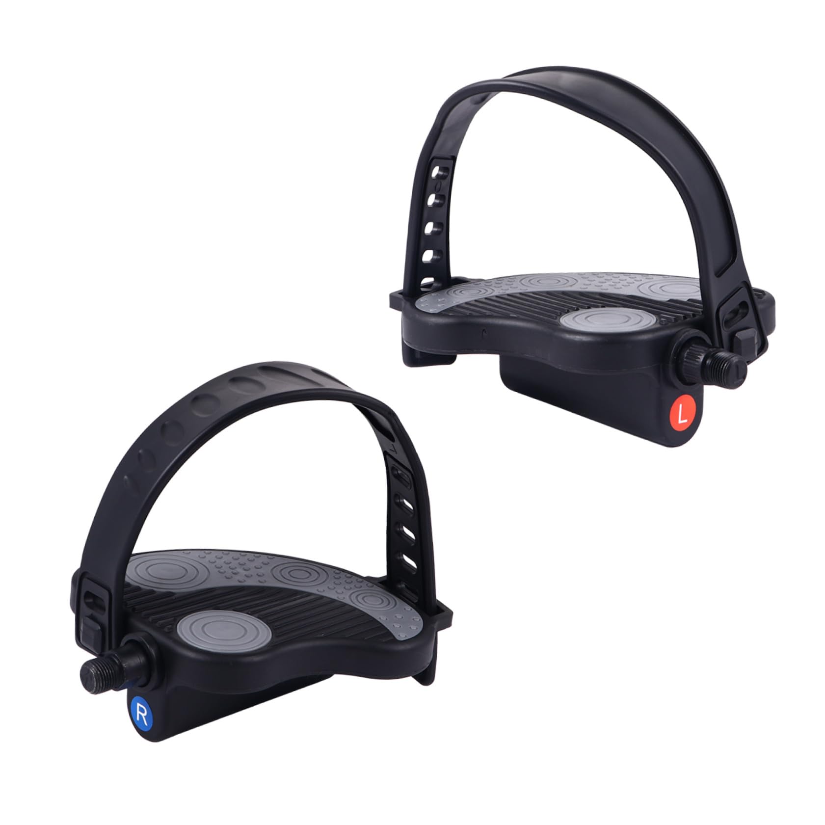 Pedales de Bicicleta con Correa, 1 Par, 9/16 y 1/2, Negro