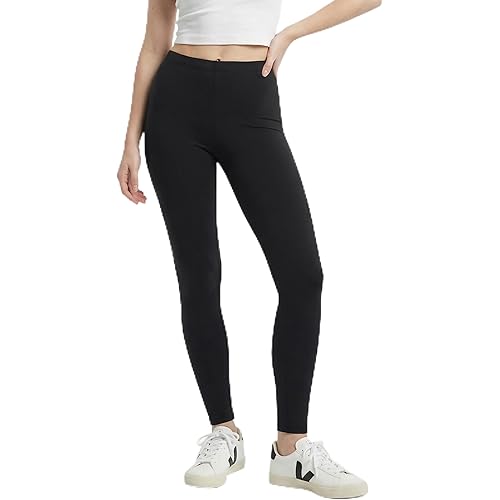 Leggings Depot Women's High Waist Leggings Soft 1” Waistband Solid Pants - Regular, Plus, 1X3X, 3X5X