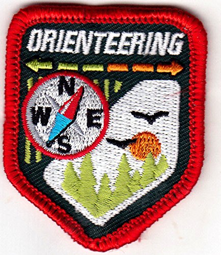 Parche bordado ORIENTEERING con brújula decorativa miniatura 2