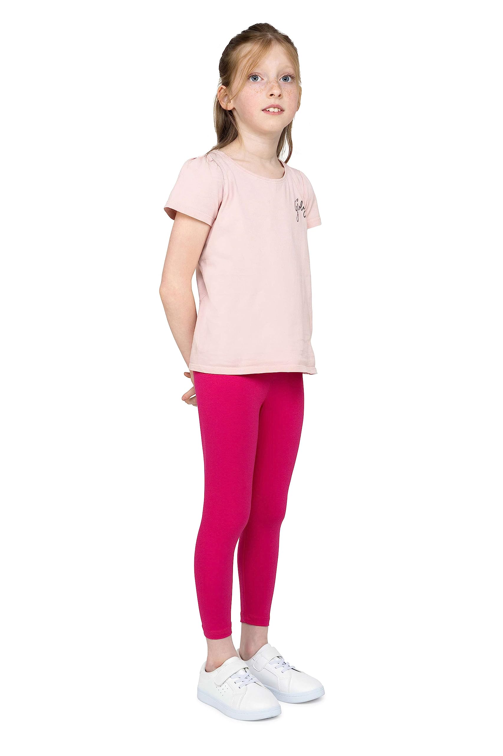 infatti Leggings in Cotone per Bambina, Pantaloni Morbidi e Comodi per Bambini, Allenamento Casual, Stile Elegante, Abbigliamento Basic Zoe