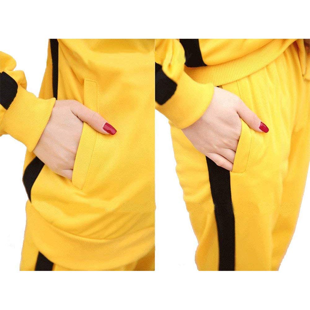 Unisex Training Anzug Sportkleidung - Chinesische Kampfkunst Gelb Uniform Kung Fu Tai Chi Wushu Jeet Kune Do Jogging Laufen Fitness Trainingsanzug für Männer Frauen Kinder - Nylon