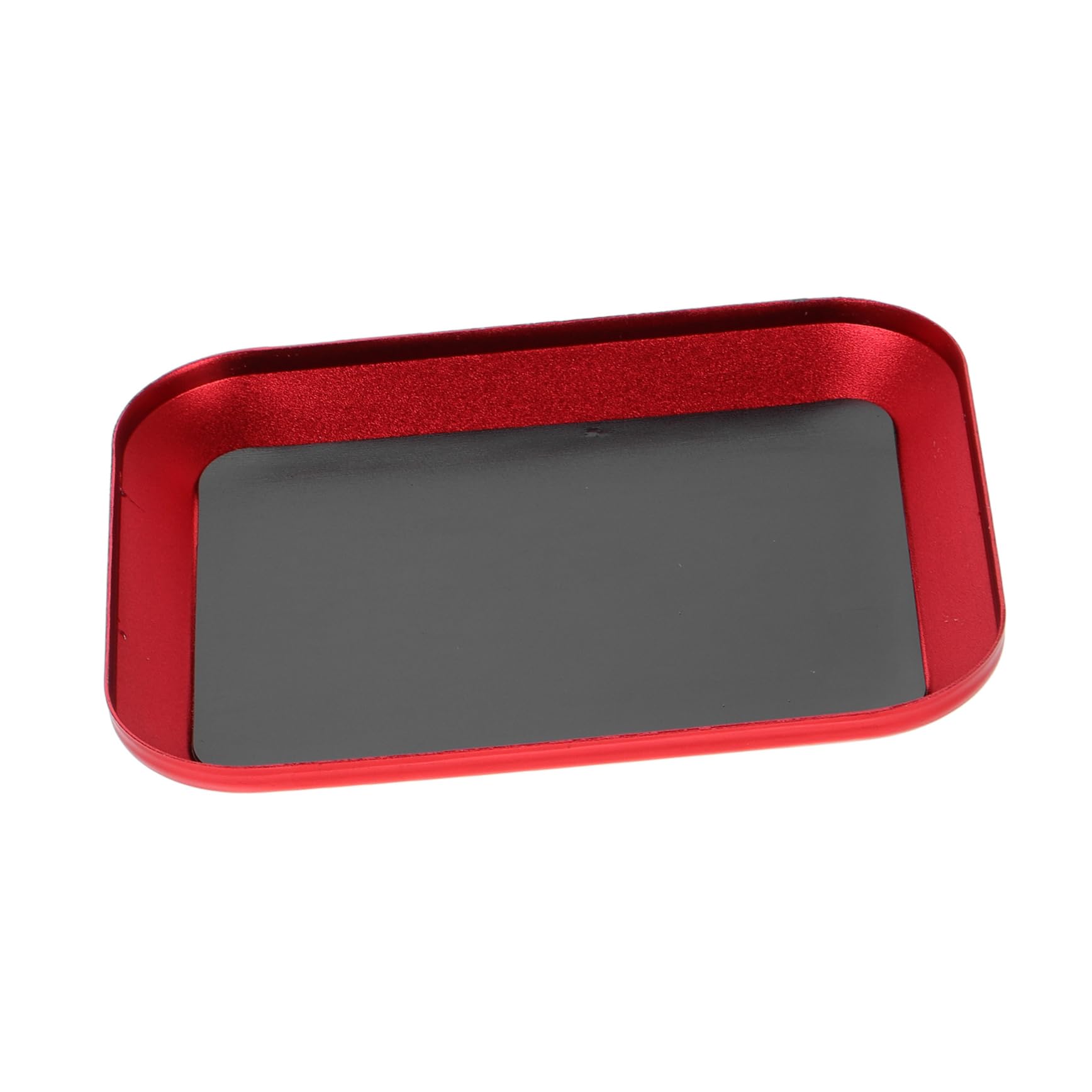 BESPORTBLE Magnetic Parts Tray for Screws Bolts and Nuts Aluminum Alloy Screw Storage Plate for Efficient Organization Home Garage and Crafts Red Design