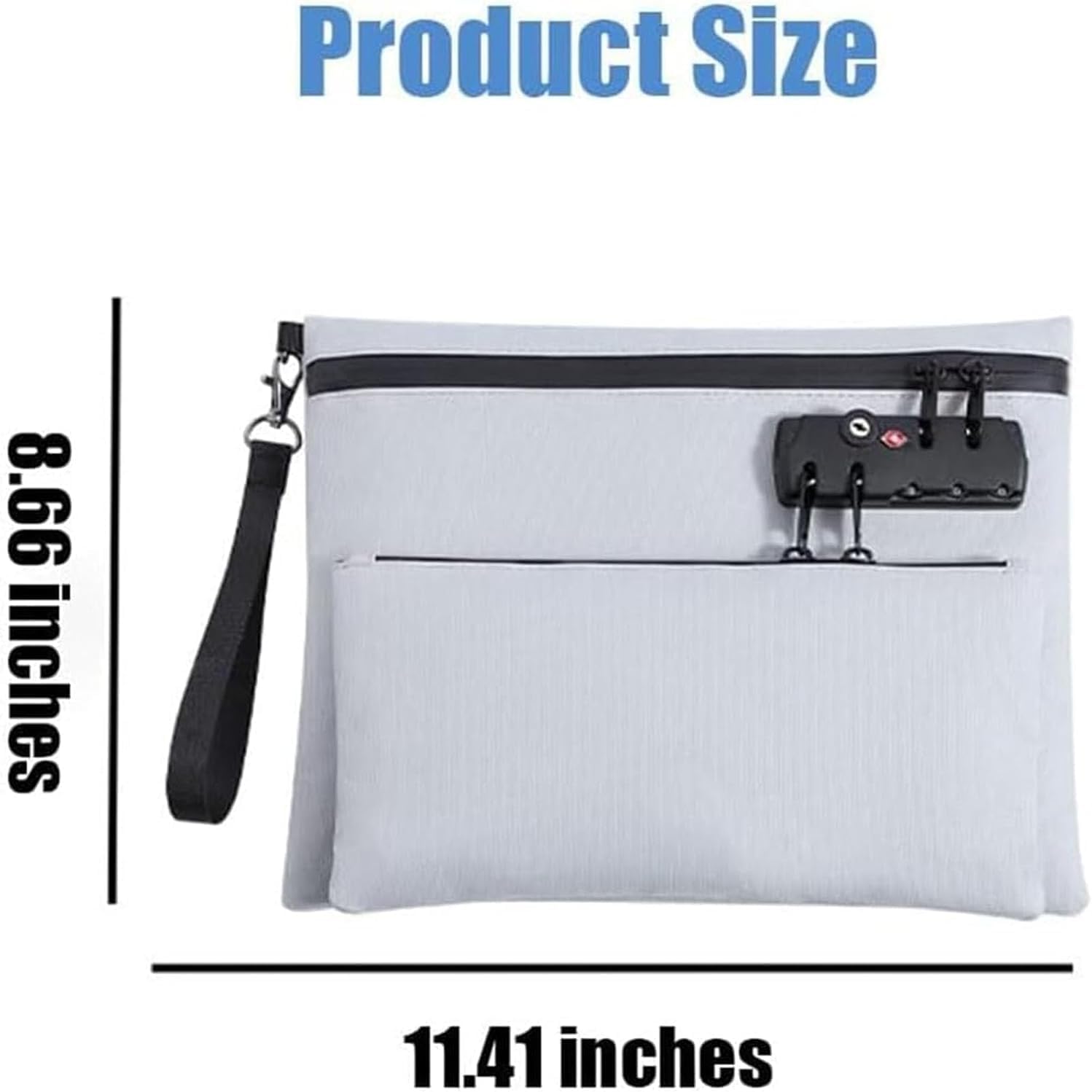 2025 New Travel Lock Bag, Cash Pouch, Travel Luggage Lock, Double Layer Anti-Theft Handbag With 3-Digit Code, TravelLock Bags for Personal Items Backpacks, Gym Bags More (Blue)