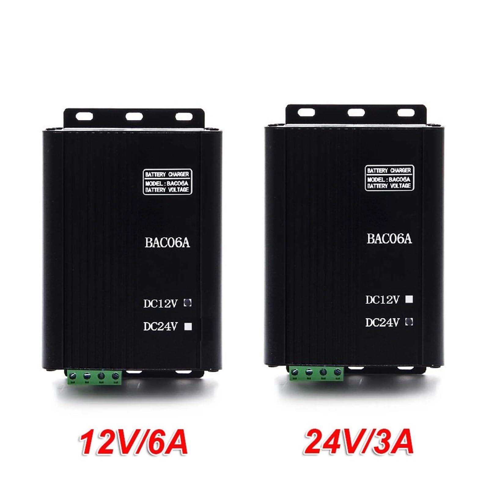 BAC06A aluminiowa obudowa 12 V, 24 V, generator samochodowy, inteligentny moduł ładowarki do akumulatorów, pływające ładowanie, adapter akumulatora ołowiowo-kwasowego (12 V-3 A)