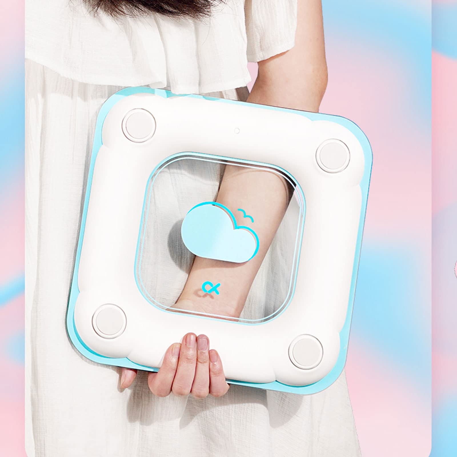 JINGYAN Cyfrowa waga osobowa Digital Bathroom Weight Scale Smart Electronic Body (Sky blue)