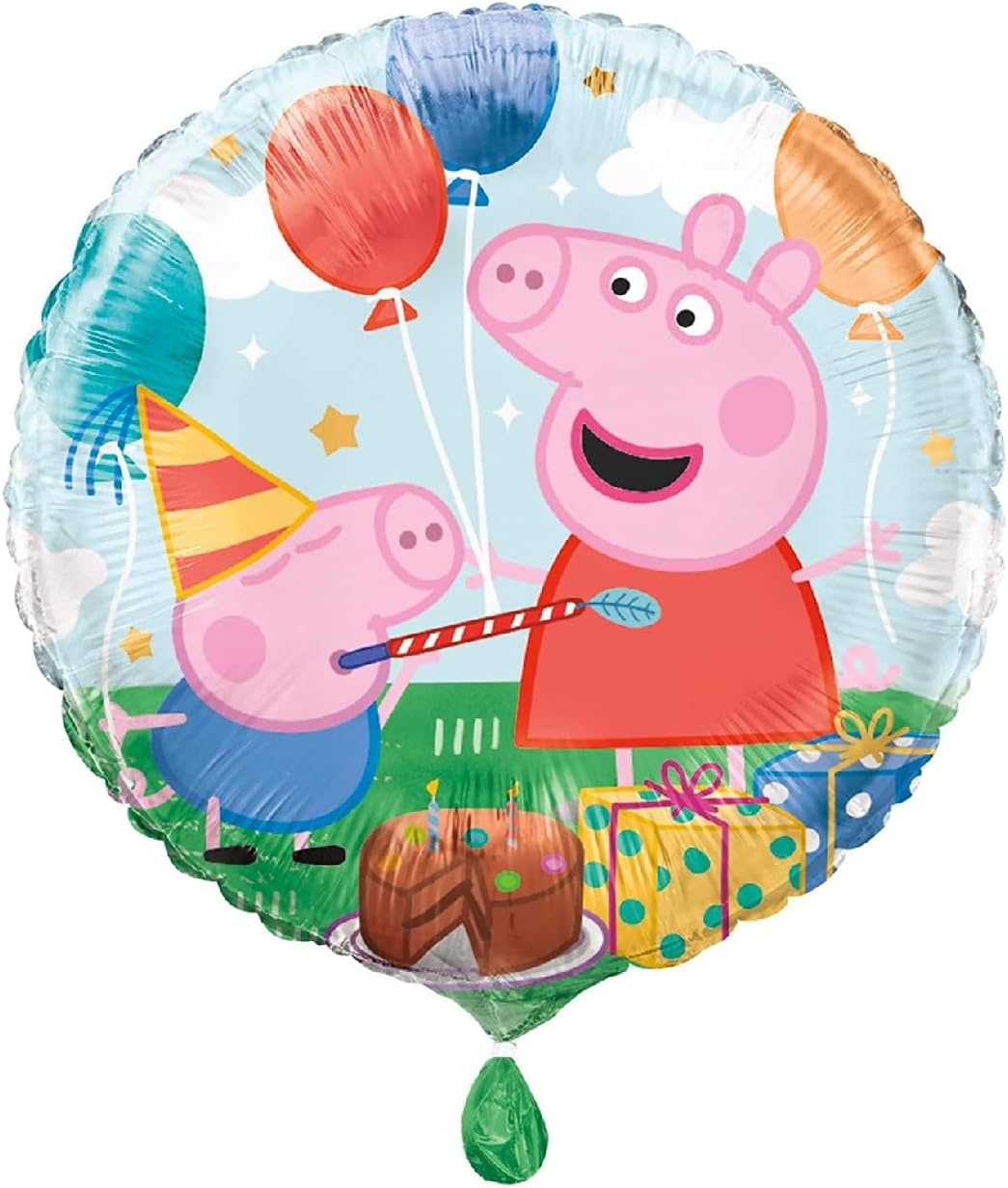 Peppa Pig Birthday Party Supplies Decoration Bundle Pack includes 16 Dessert Cake Plates, 16 Napkins, 1 Table Cover, 1 Mylar Balloon 18", 1 Dinosaur Sticker Sheet (Bundle for 16) - Image 6