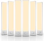 Under Cabinet Lighting，6 Pack Motion Sensor Light Indoor，Wireless USB Rechargeable Magnetic Closet Lights，32 LED Under Counter Lights for Kitchen，Wardrobe，Hallway，Stairs，8 inch