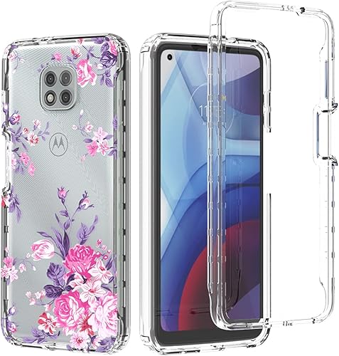 Funda transparente para Moto G Power 2021 (no compatible con la versión 2020), funda transparente para Motorola G Power, TPU 360, cuerpo completo, a