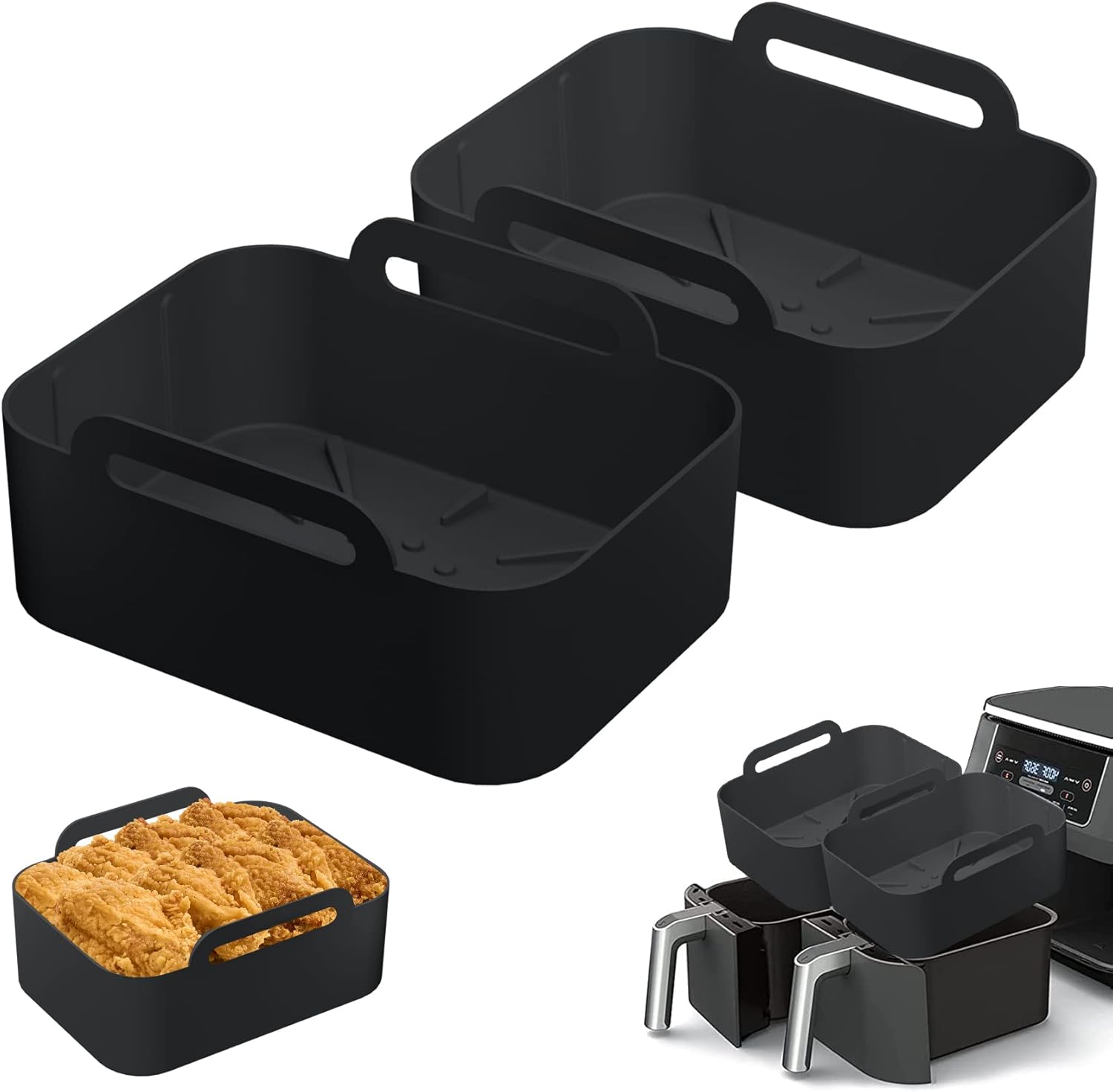 8PCS Air Fryer Silicone Legs For Ninja - Food Grade Rubber Feet Bumpers & Spacers