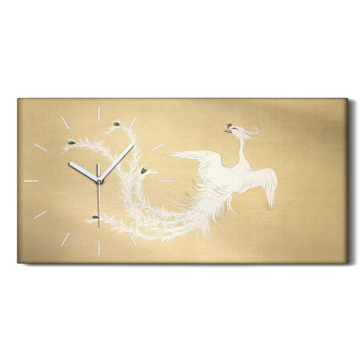 Horloge sur Toile Silencieuse sans Tic-Tac Décoration Salon Moderne 60x30