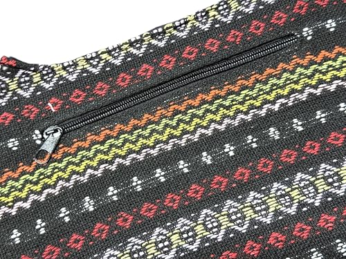 Image of Small Aztec Messenger Bag - Handmade Woven Hippie Hobo Shoulder Handbag - Ikat Tribal Sling Purse for Women
