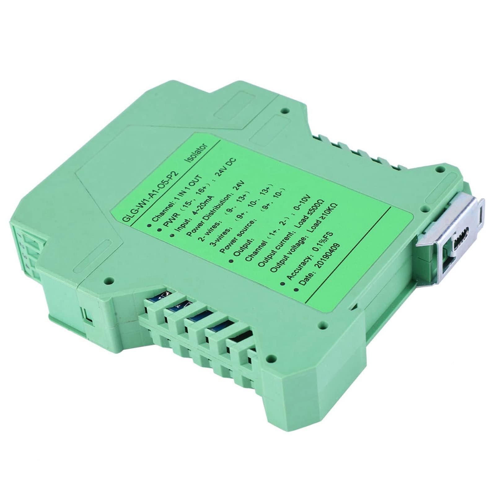 GLG 24V DC Aislador de Señal de Corriente CC 4-20ma a 0-10v Convertidor Aislador Transmisor Detección de PLC Acondicionador de Señal