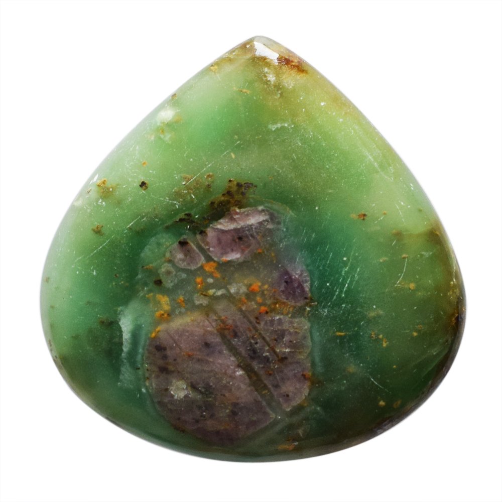 Jade néphrite pendentif précieux en forme de cœur poli main - 6