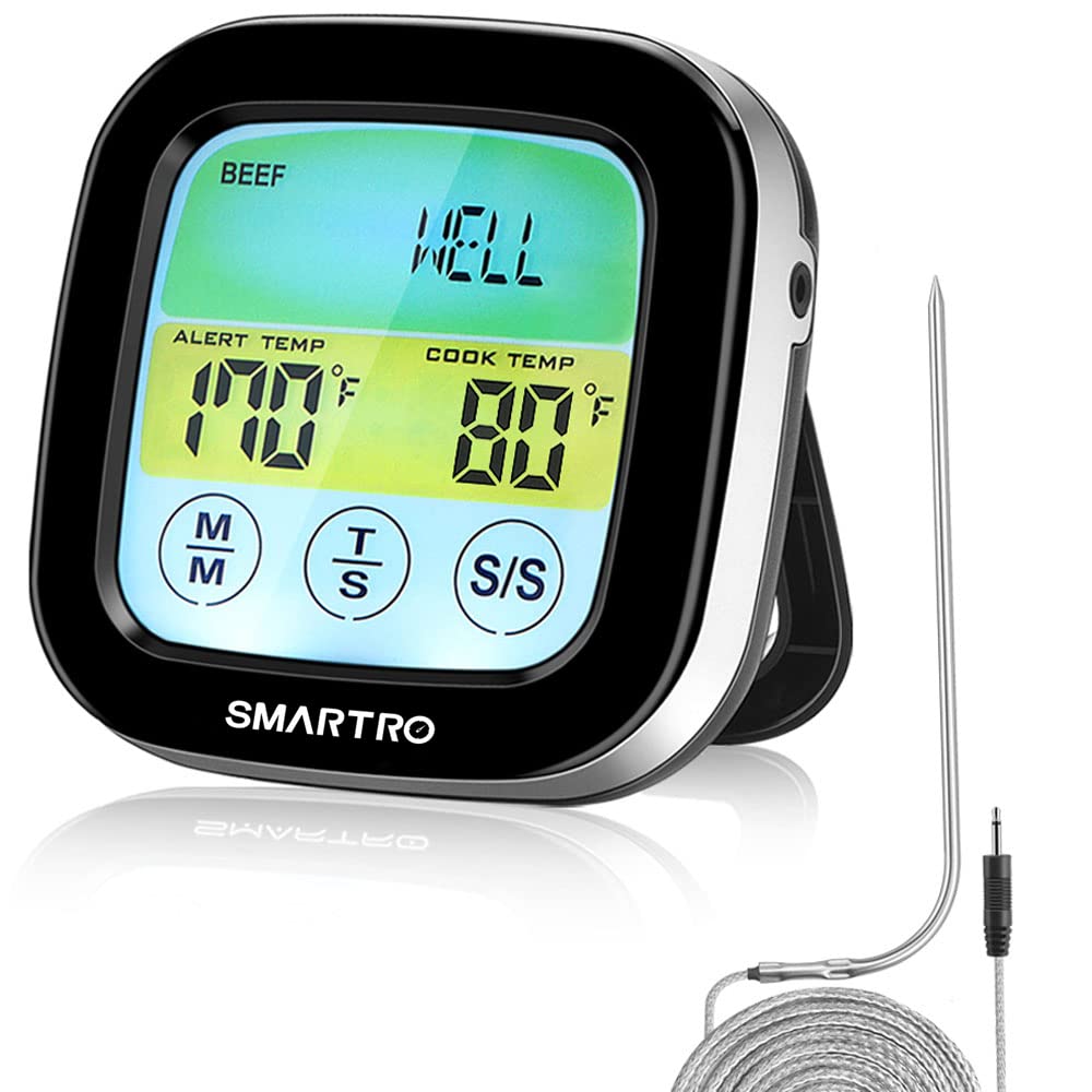 SMARTRO ST59 Digital Meat Thermometer for Oven BBQ Grill Kitchen Food Cooking with 1 Probe and Timer