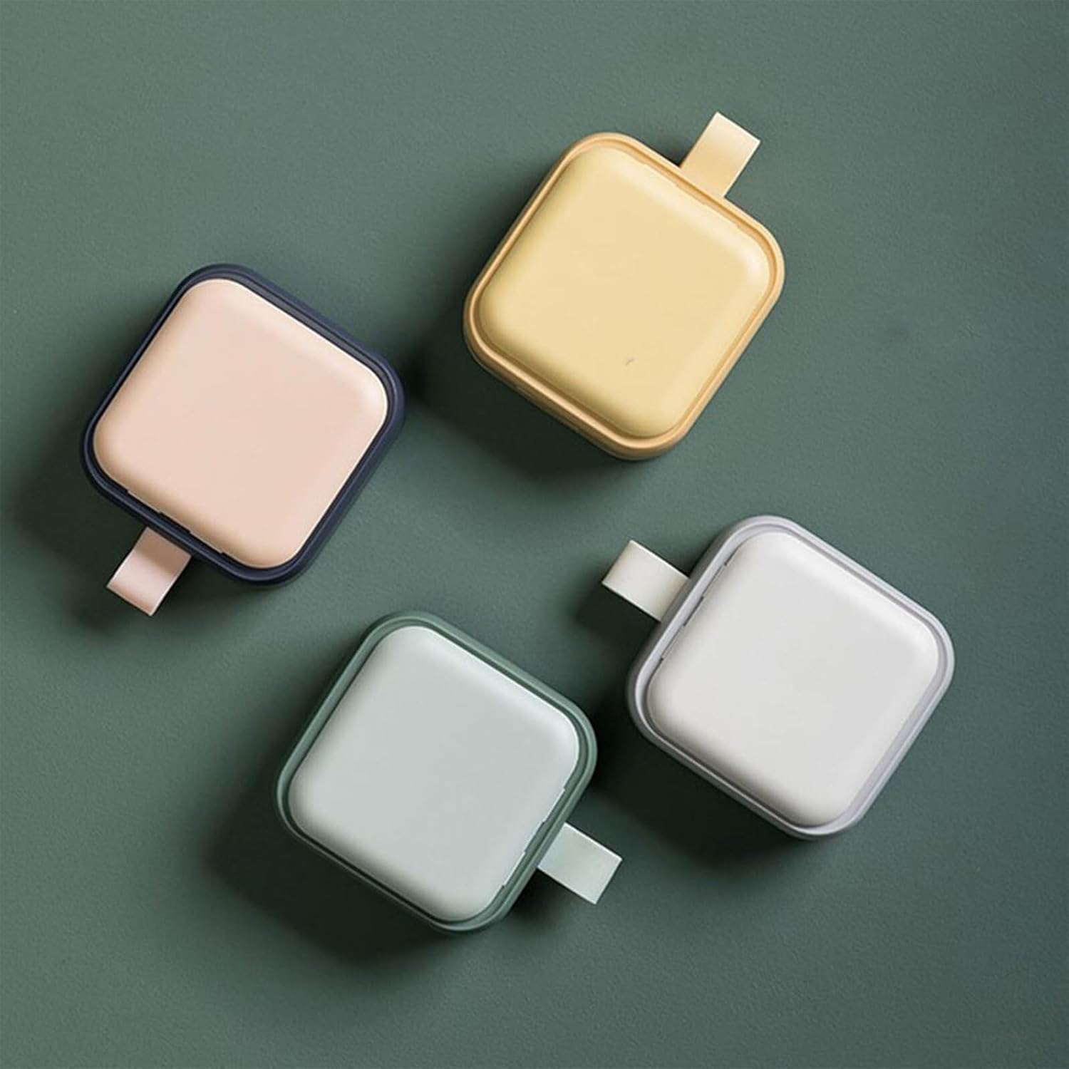 Portable Mini Pill Organizer Case Yellow, Square Grid Medication Holder for Travel and Home Use, Compact Pillbox Container for Daily Vitamin and Medicine Storage image 4