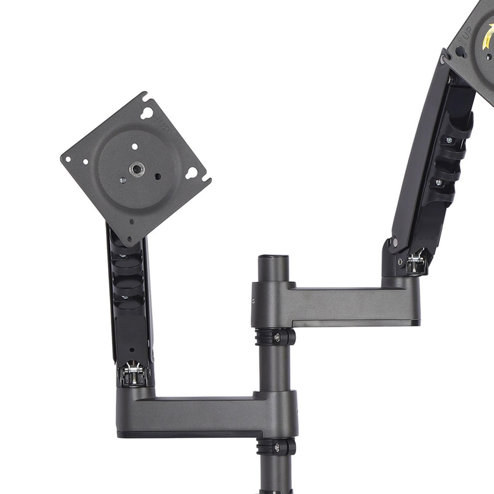 Supporto per il Display a Doppio Display, Supporto a Doppio Monitor Ad Altezza Regolabile con compatibilità da 17 a 27 Pollici per gli Spazi di Lavoro Domestici e di Ufficio