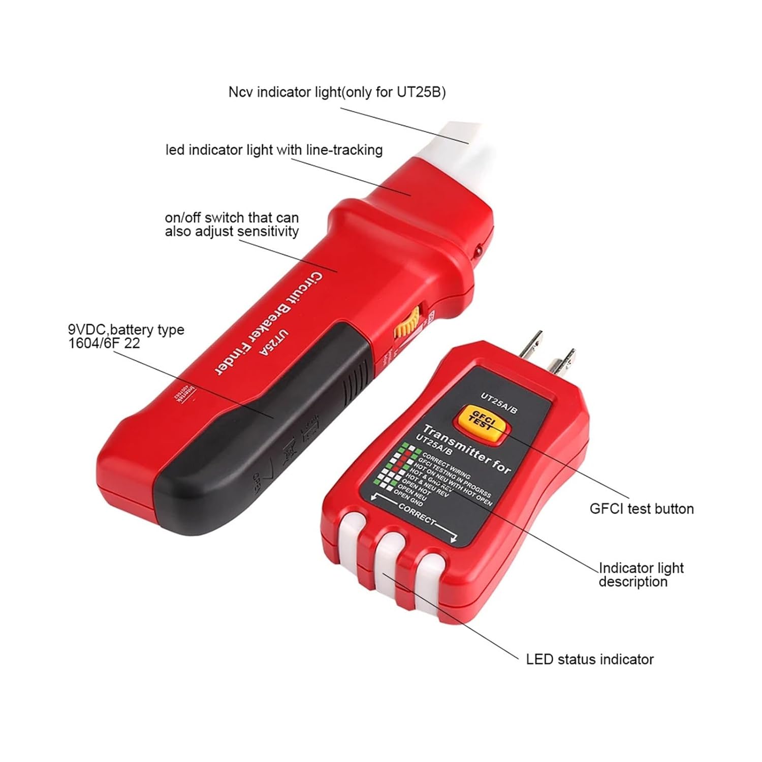 Circuit Breaker Finder Sensitivity Adjustable Socket Plug Tester Diagnostic Tool US 110V