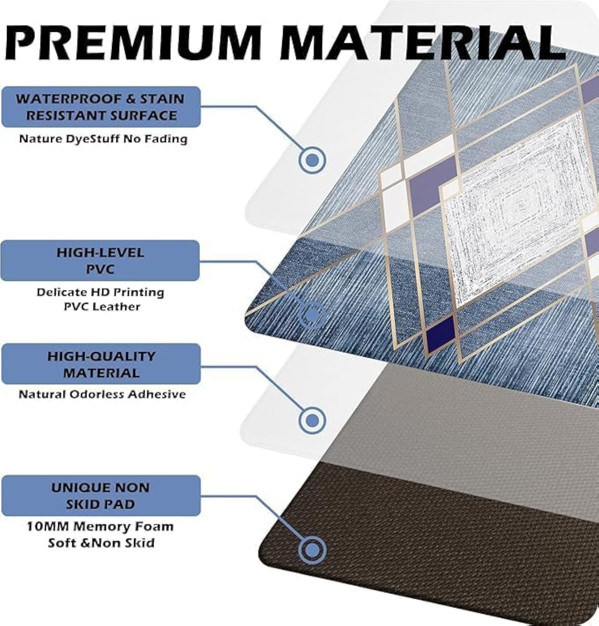 Kitchen Floor Mats, 2 Size Combo for Comfort