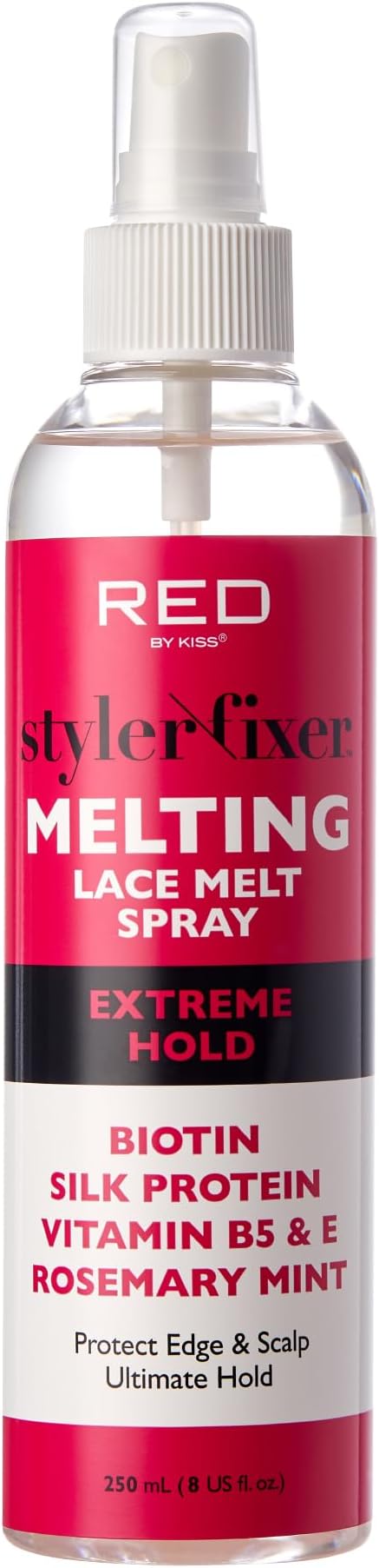 Kiss Lace Melting and Holding Spray - Strong Hair Adhesive for Wigs, Glueless Front Lace Bond (Extreme Hold)