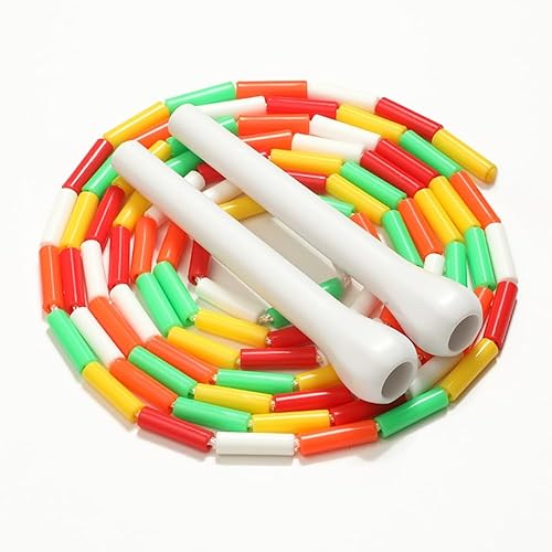 Cuerda de saltar con cuentas para niños, cuerda de saltar ajustable para niños, cuentas duraderas inastillables, ligera y sin enredos, cuerda de